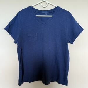 Fresh Produce Womens Top Size 1X Blue Made in USA Casual Boho Minimalist Coastal